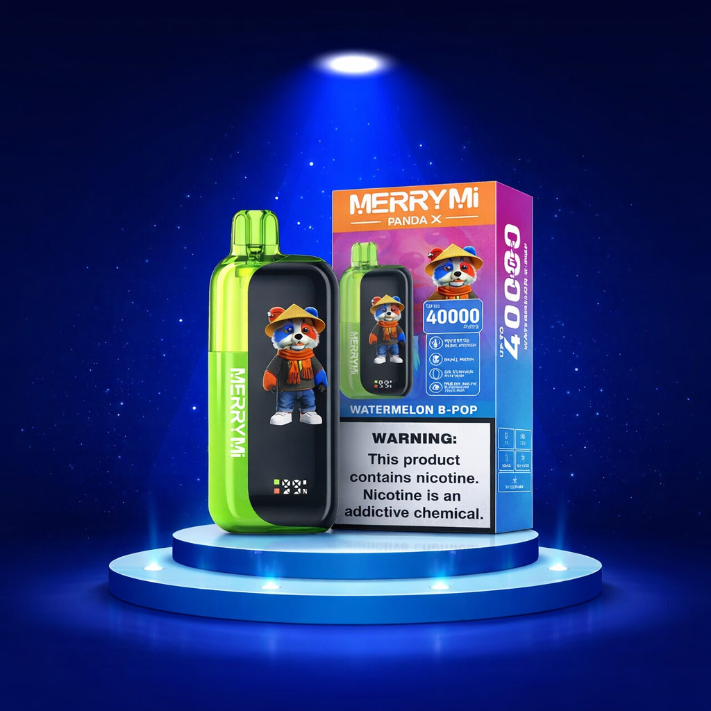 MerryMi Panda X 40K - Cigarrillo electrónico con vaper con nicotina